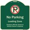 Signmission Designer Series-No Parking Loading Zone Violators Will Be Towed Vehicle Own, 18" x 18", G-1818-9949 A-DES-G-1818-9949 - alternate 1